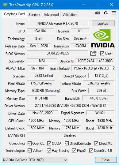 продам msi gaming x trio rtx 3070 8gb