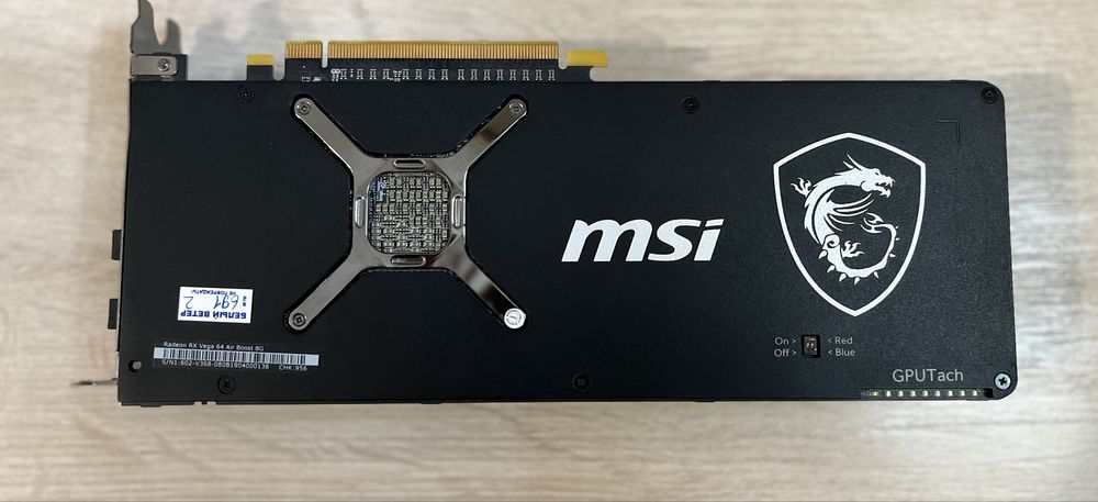 Продаётся видеокарта MSI AMD Vega 64 (б/у)