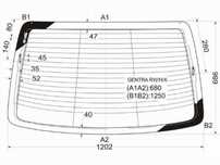 Стекло заднее с обогревом  Chevrolet Aveo