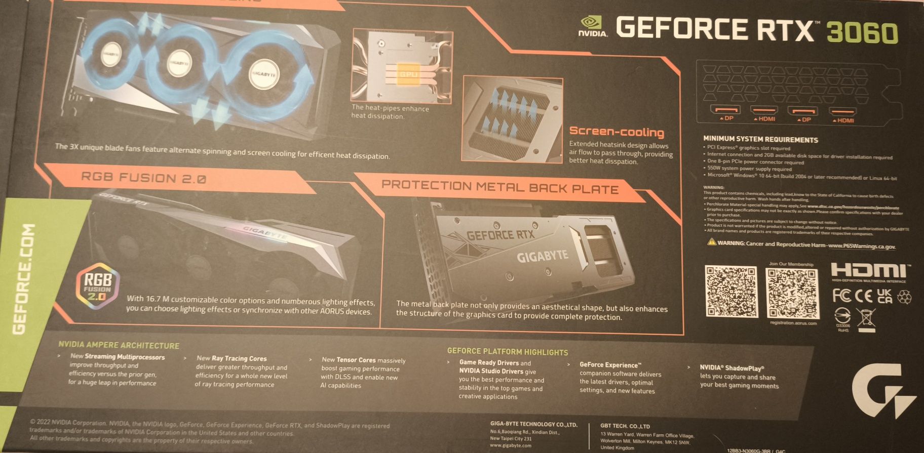 Продам GEFORCE RTX 3060/12GB