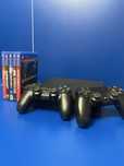 Playstation 4 slim (500 gb) + 2 джостика + 5 игр (торг есть)