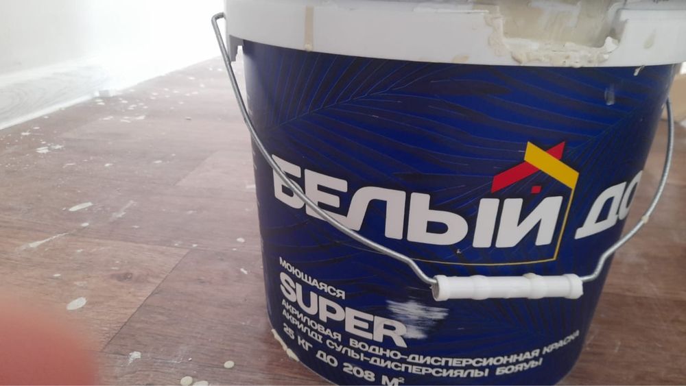 Продам краску настенное цвет Нежно-оливковый