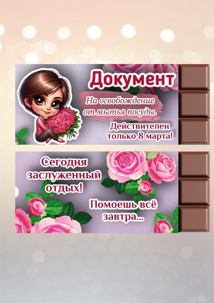 Обертки на плиточный шоколад