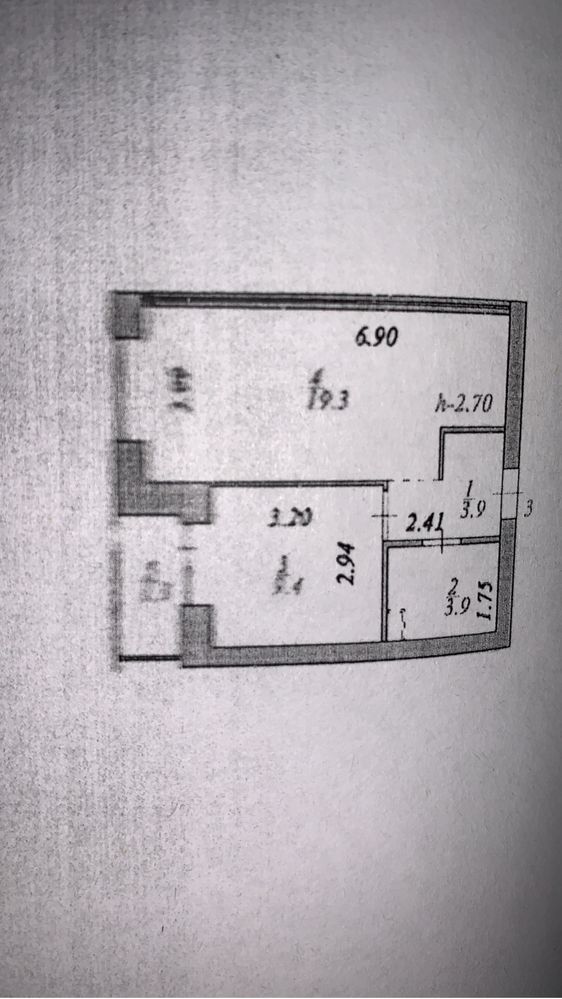 Продам 1-ком квартиру 38кв.