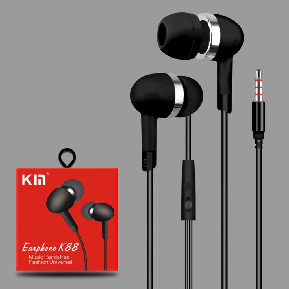 Наушники KIN K88 вакуумные с микрофоном
