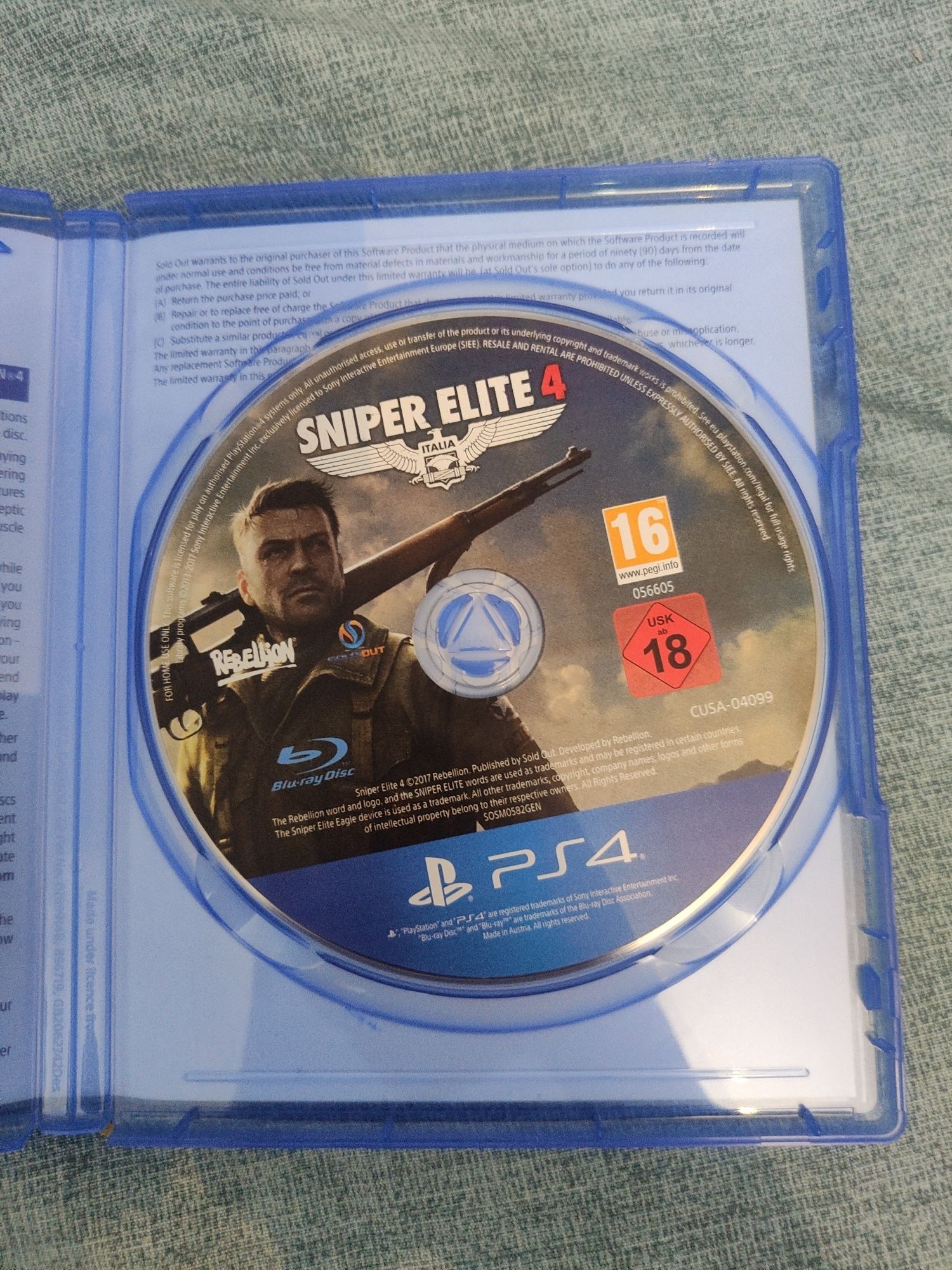 Продам игру Sniper elite 4