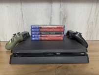 Ps4 slim + 2dualshocks4 + диски