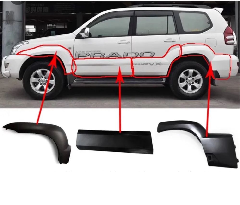 Ключ Прадо 120 чехол корпус кейс gx 470 зеркало заднего вида колпак