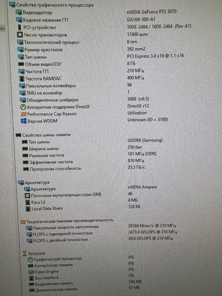 Видеокарта Rtx3070