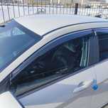Ветровики (дефлекторы) для Hyundai Elantra 2020- Хром молдинг Астана