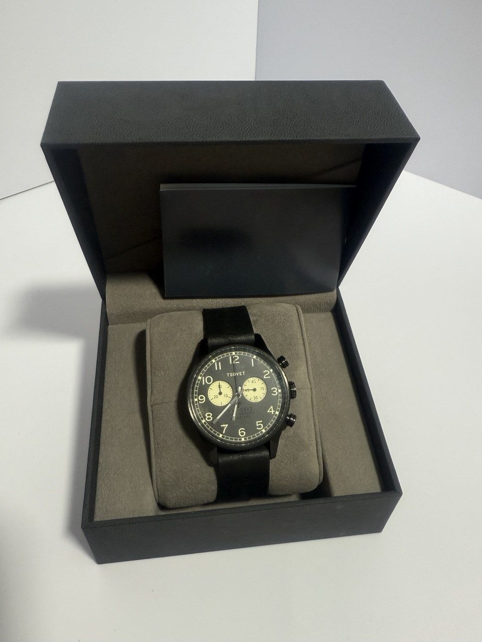 Tsovet SVT-DE40 Black & Beige Chronograph Watch