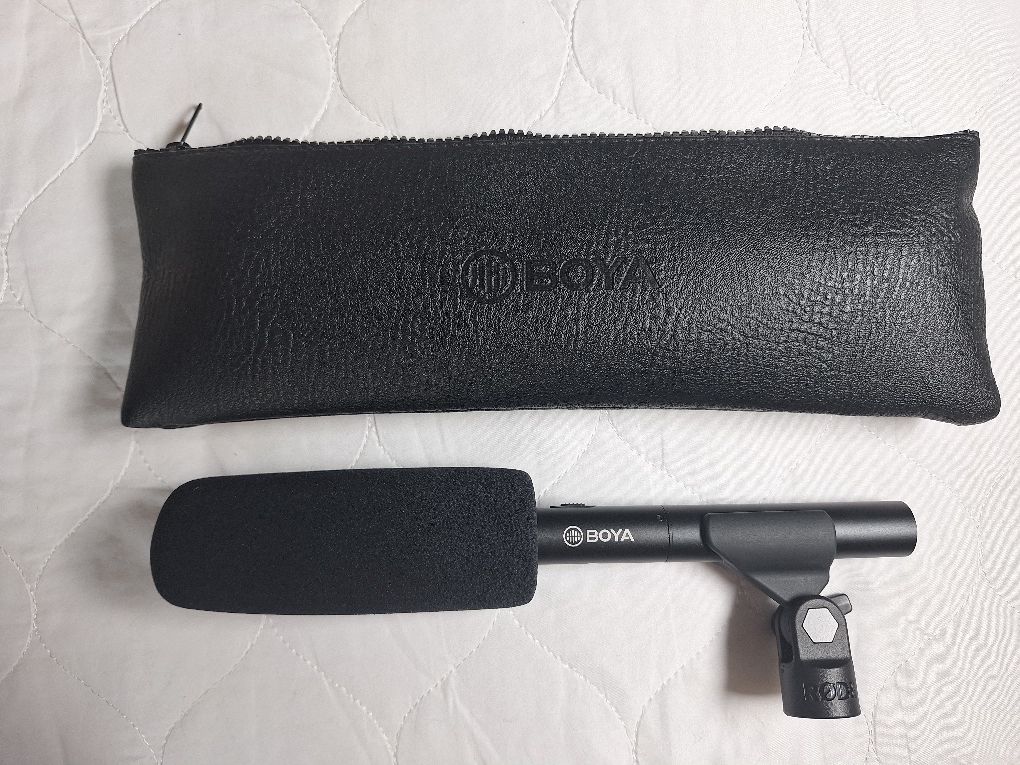 5) Микрофон пушка для записи голоса BOYA BY-PVM1000 Condenser Shotgun