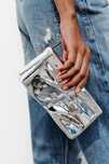 ZARA Сумка-коробочка с металлическим серебристым блеском. Оригинал.