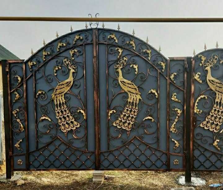 Готовые Ворота Распашные Навесы Перила Хит Хайтек Ворота С Гарантией!