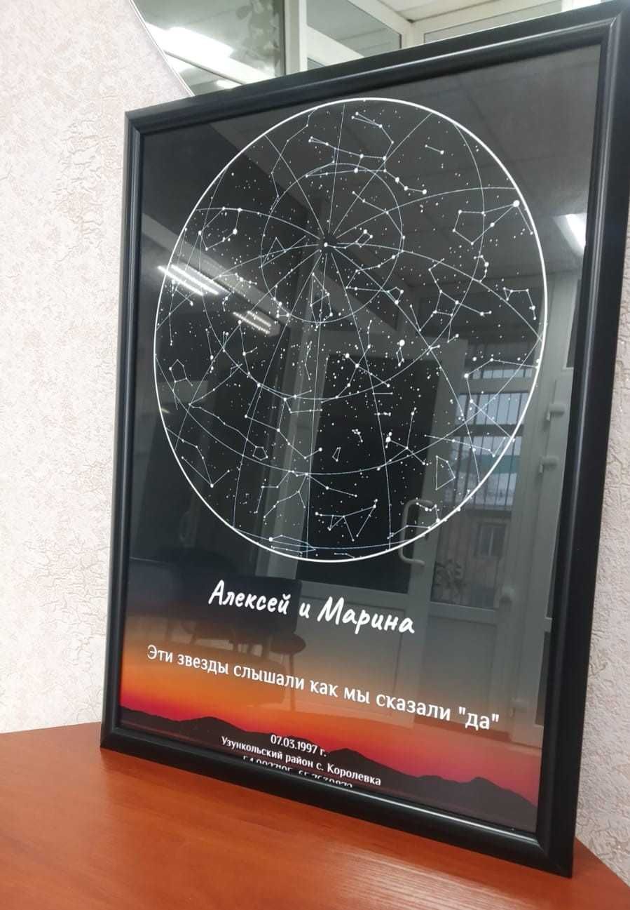Карта звёздного неба в подарок