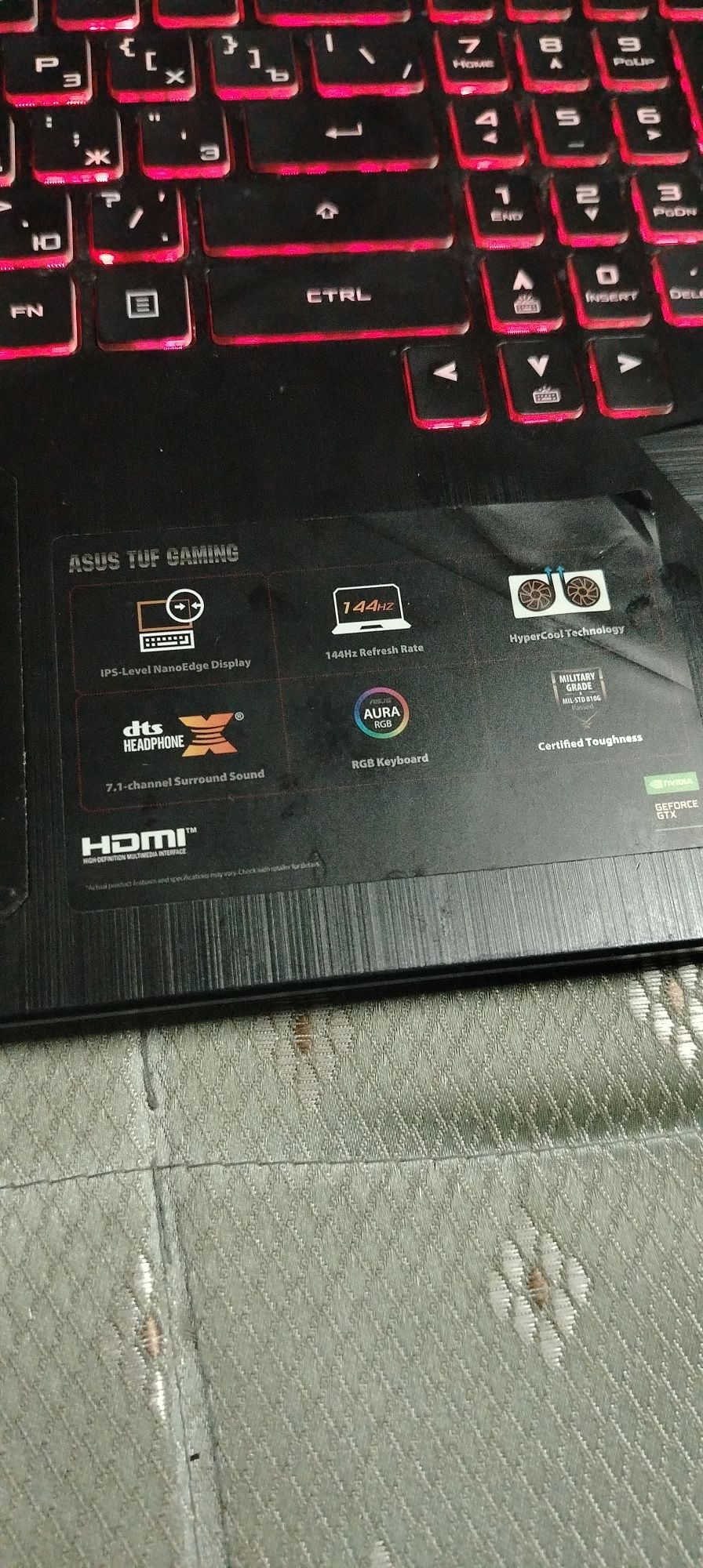 Продам ноутбук asus tuf gaming асус таф гейминг