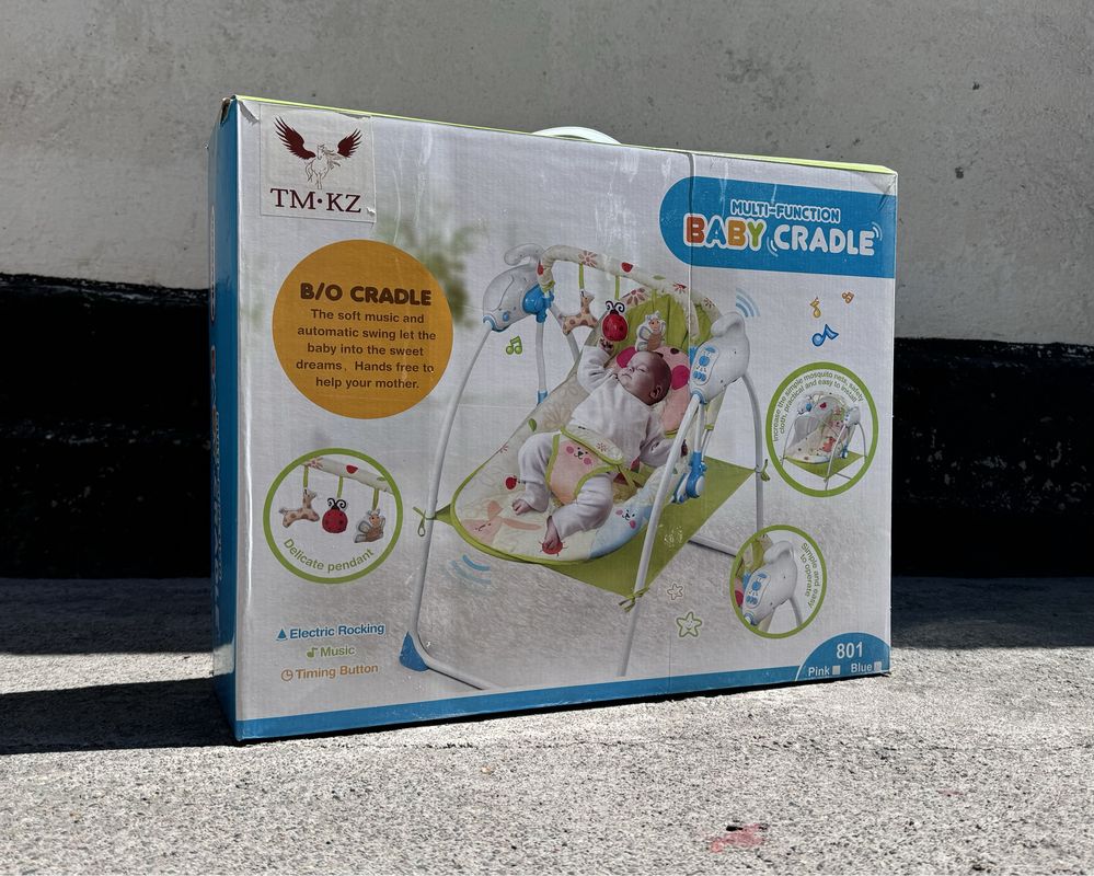 Шезлонг Baby Cradle, электро качалка для малышей
