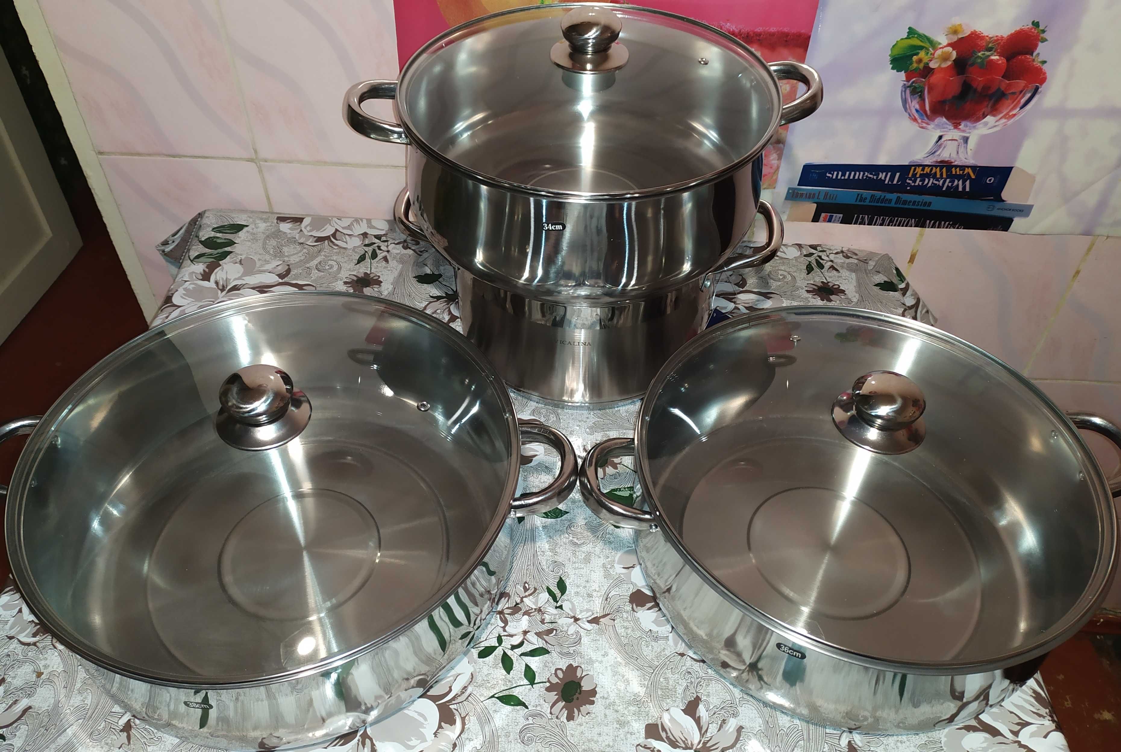 Кастрюли 8л, 9л.Распродажа.НОВЫЕ!ДОСТАВКА яндексом либо самовывоз