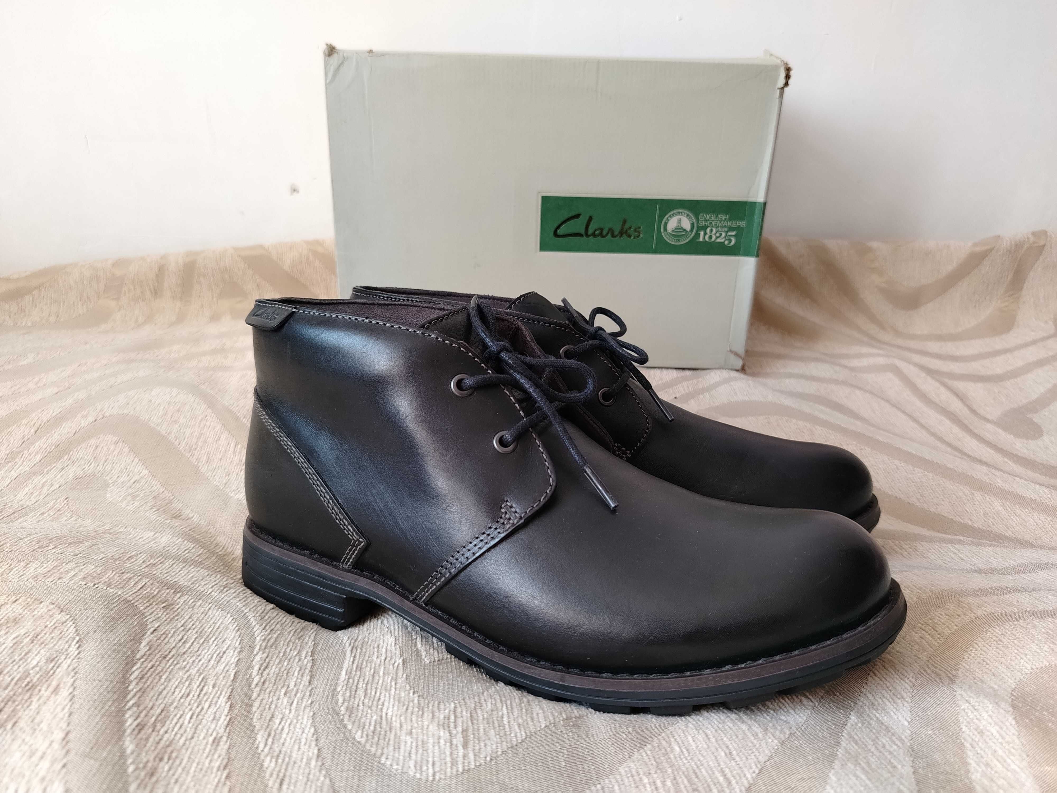 Clarks /разм-45/ НОВАЯ ОБУВЬ зимние ботинки полуботинки сапоги на меху