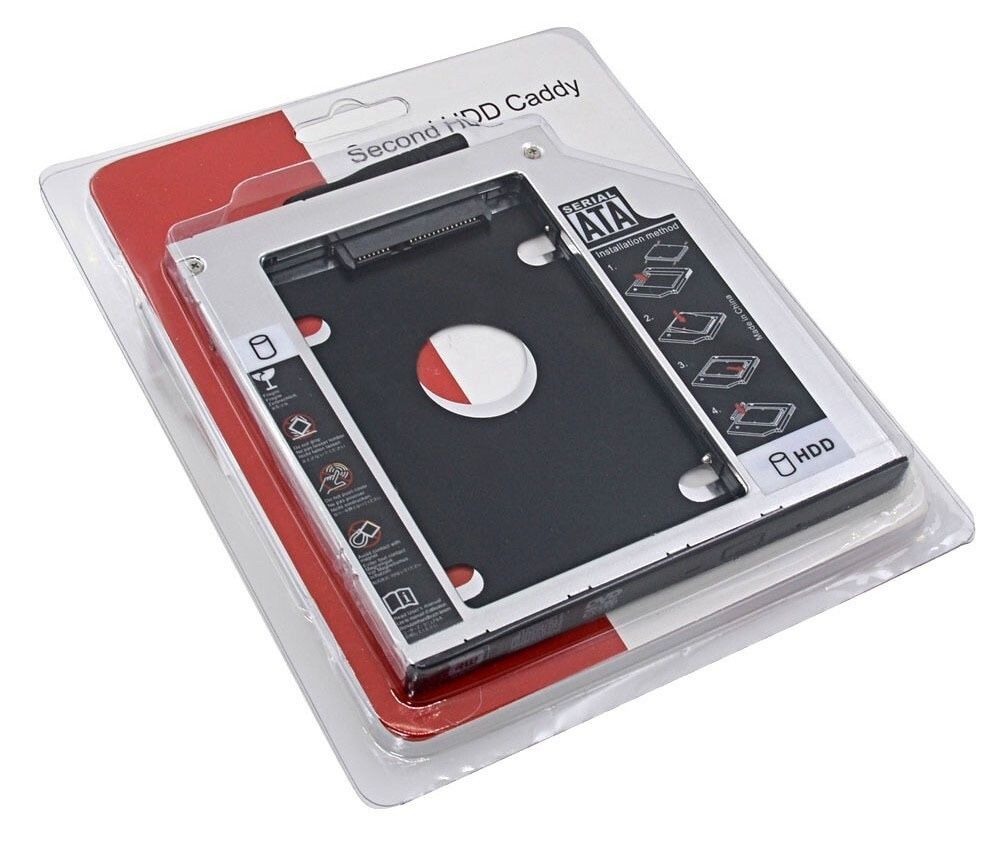 Optibay, Оптибэй с DVD на SSD, HDD 2.5" SATA, 9,5 и 12.7 мм, 3500тг
