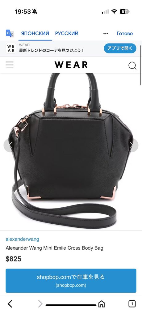 Alexander Wang Mini Prisma Crossbody - оригинал, кожа, США