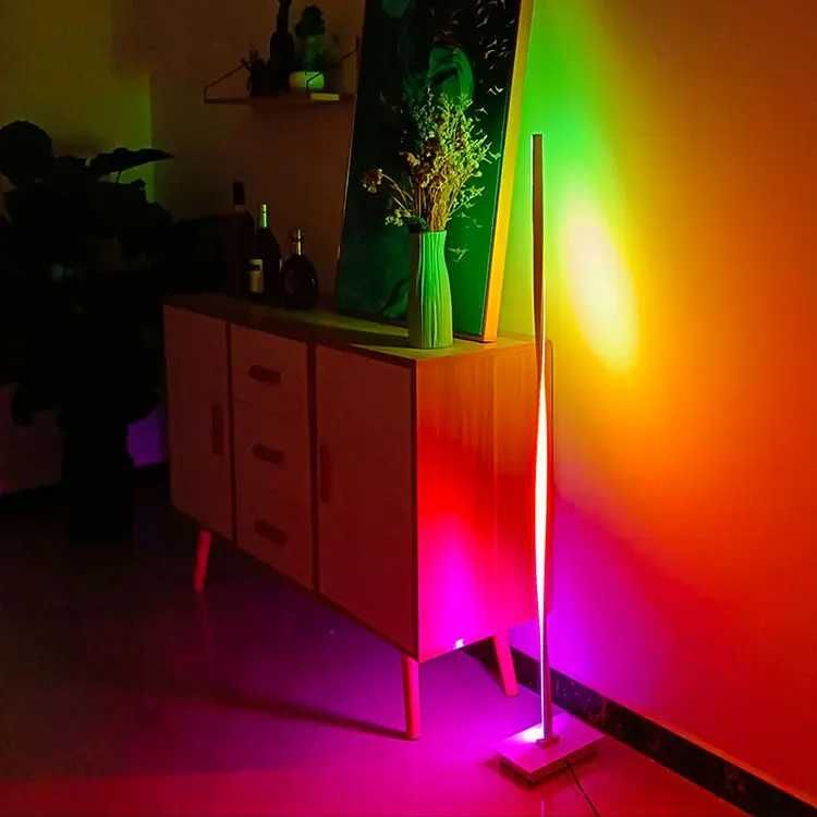 Спиральная  RGB  лампа, торшер ночник