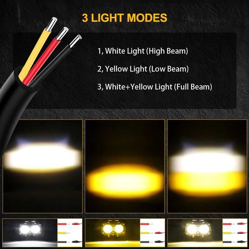 Лазерные LED ПТФ (Желтый/Белый, дальность 400м)