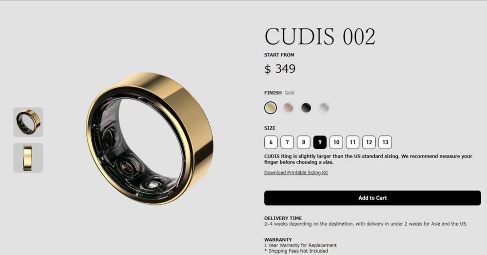 Продам новое смарт кольцо CUDIS