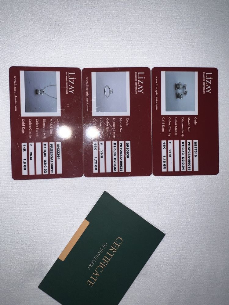 Комплект бриллиант, золото