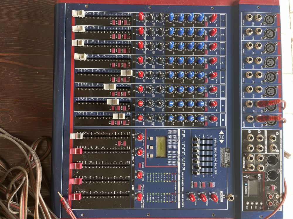 Акустическая система BEHRINGER.  Микшерный пульт CB 1000 8ми канальный