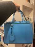 Сумка Fendi Mini 2jours Tote Bag голубого цвета (оригинал)