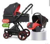 Продаю коляску 3 в 1 Belecoo X6 (чёрно-красная)