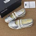 Onitsuka Tiger серебрянные спортивные балетки