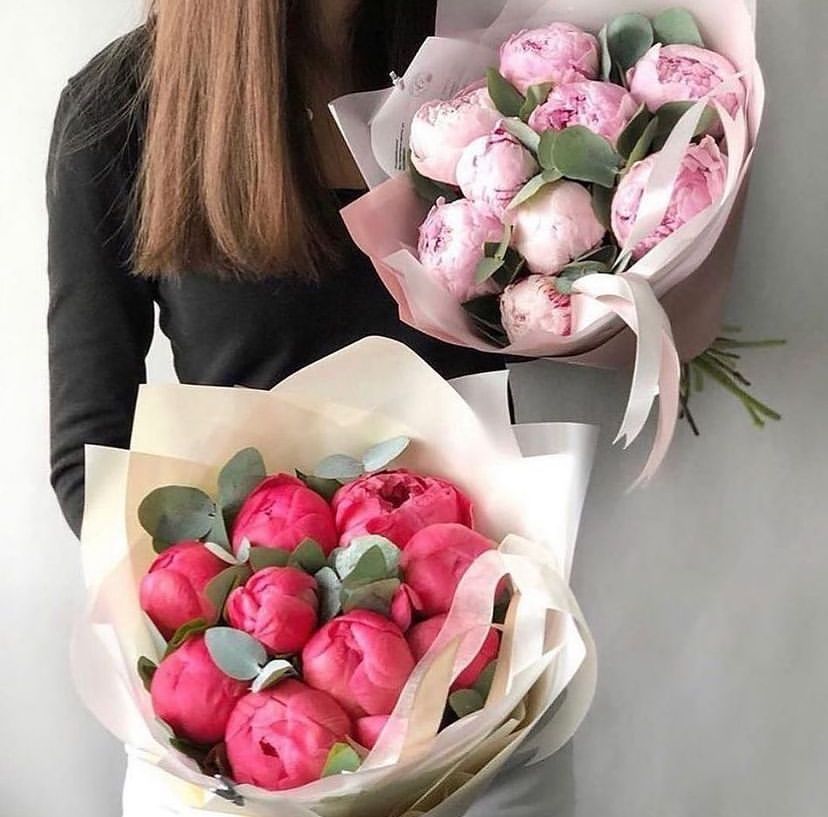 Пионы цветы букеты Астана