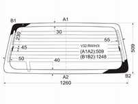 Стекло заднее с обогревом MITSUBISHI PAJERO/MONTERO 3/5D 91-99 Mitsubi