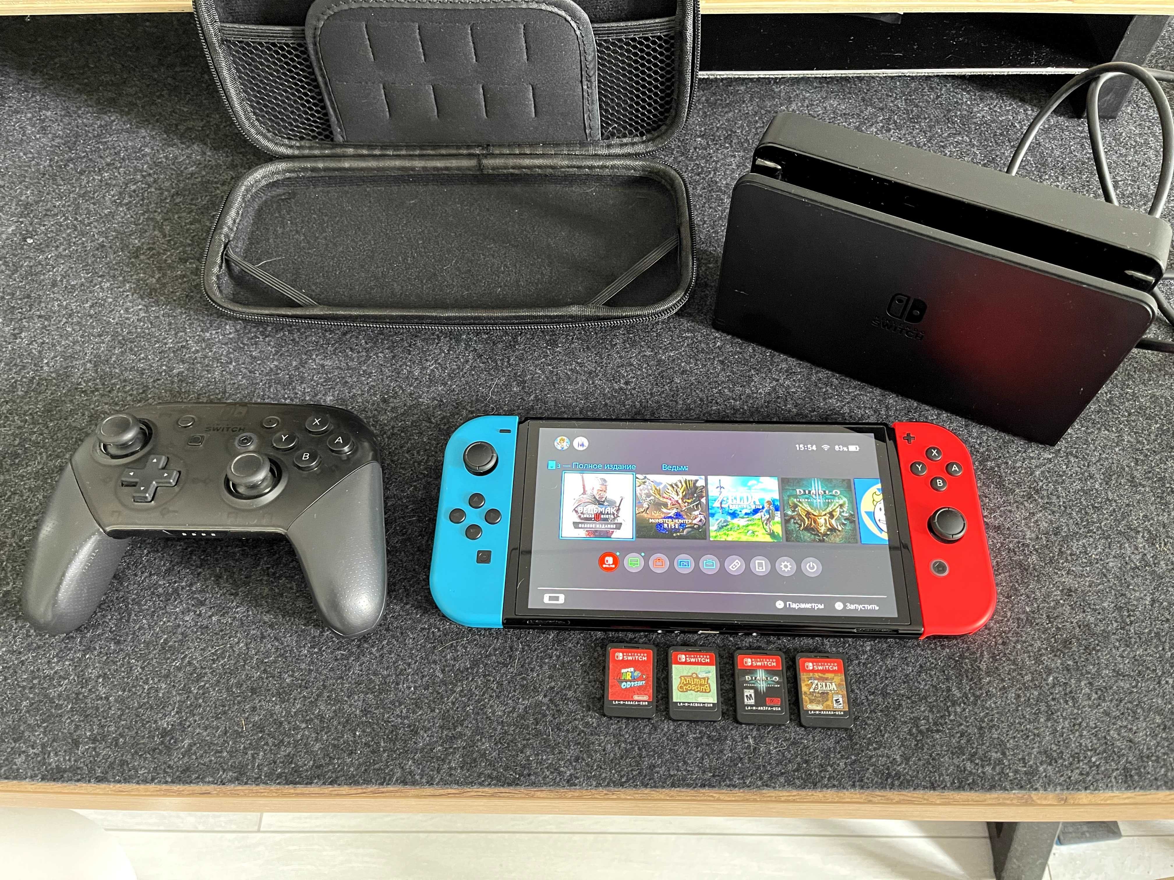 Nintendo Switch OLED + Игры + Pro Controller
