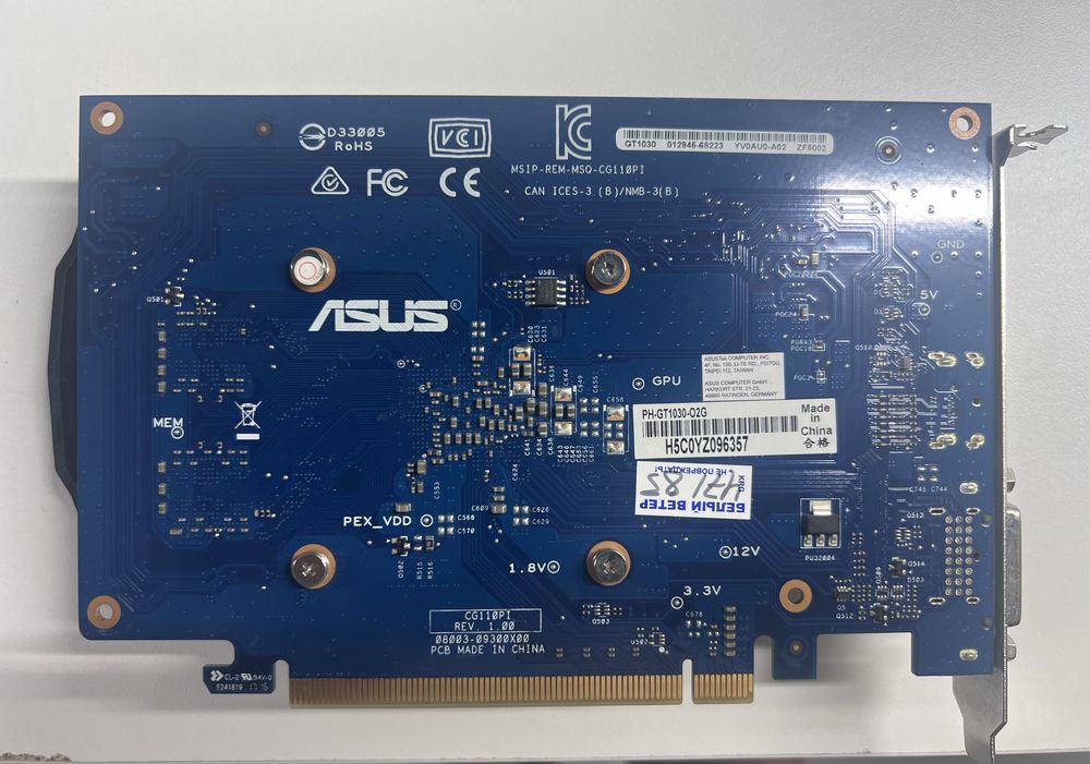 Видеокарты Asus GT 1030 2 Gb в хорошем состоянии