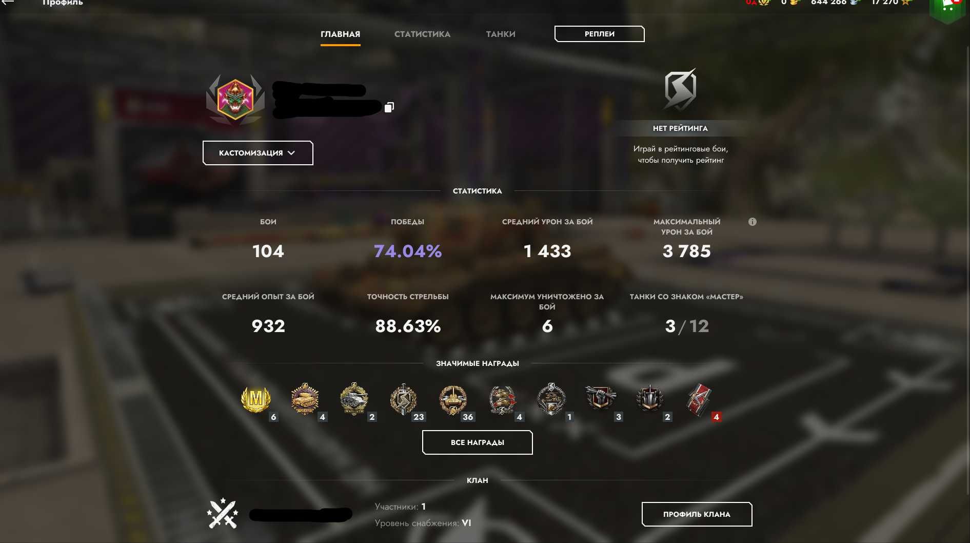 Продам Акаунт в Tanks blitz (Внимательно читать описание товара!!)
