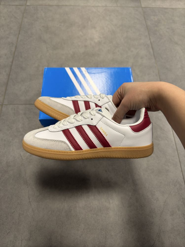 Adidas Samba OG White Burgundy Gum