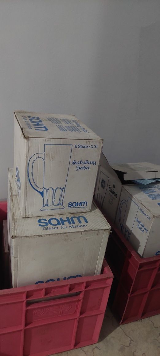 Продам бокалы пивные 0.3 л новые