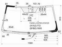 Стекло лобовое с обогревом щеток  Toyota Land cruiser