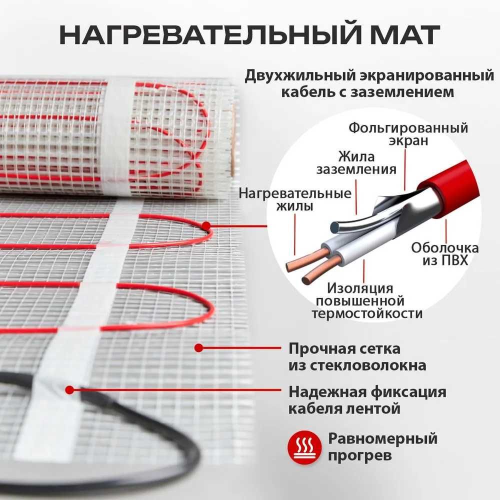 нагревательный корейский мат электрический теплый пол