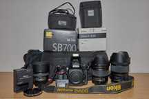 Фотоаппарат Nikon D600 с объективами, со вспышкой и сумкой