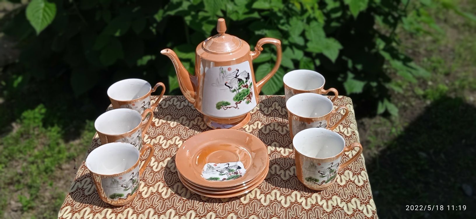 Чайный сервис. Журавли.