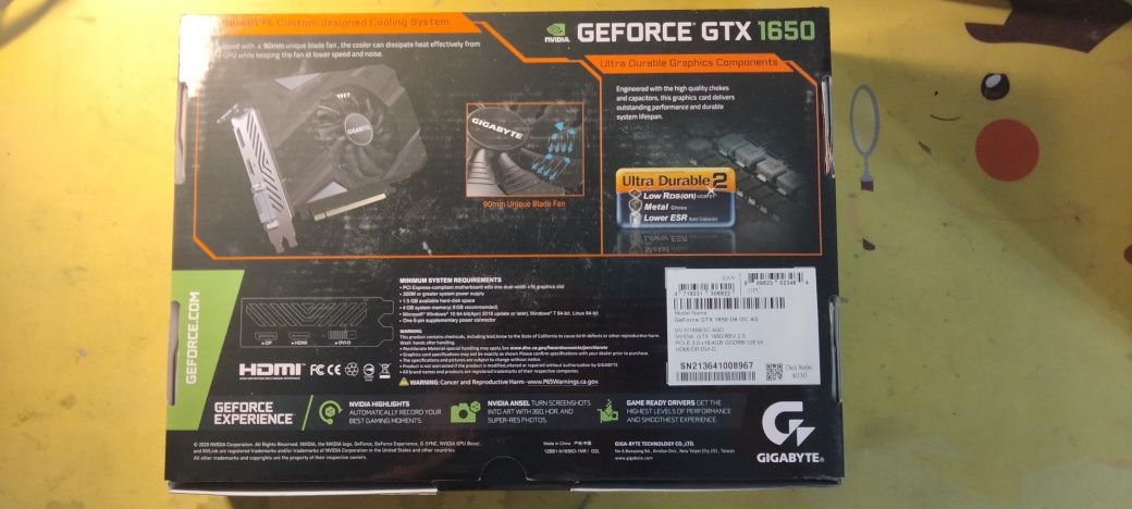 Geforce GTX 1650 4Gb D6