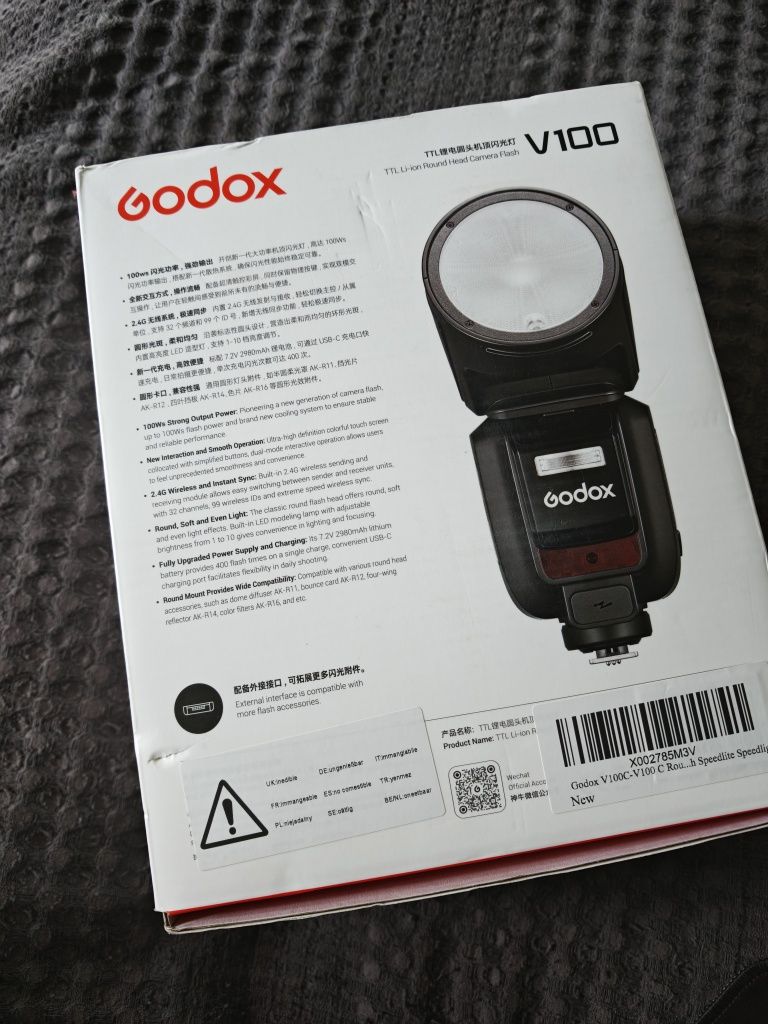 Вспышка Godox V100 Flash для Canon