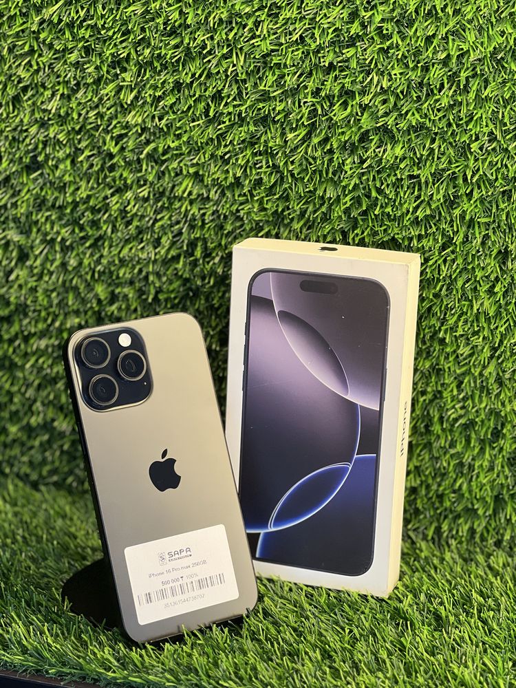 Iphone 16 pro max black 256GB 100%-