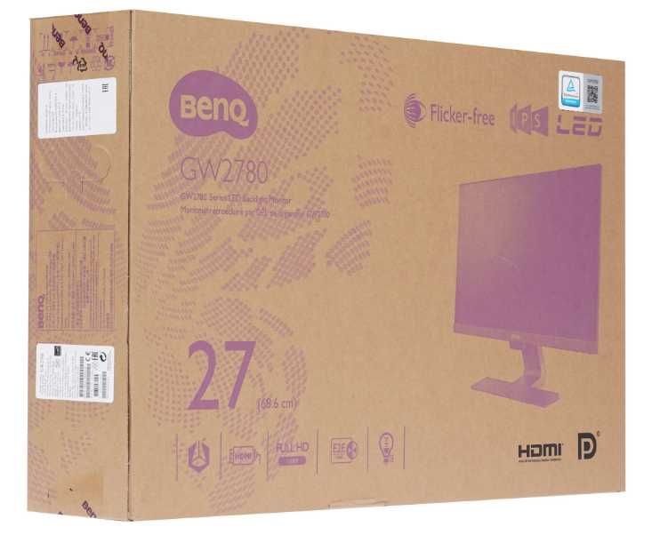 Монитор BenQ 27 GW2780 ZF, IPS, FullHD, SRGb 100%