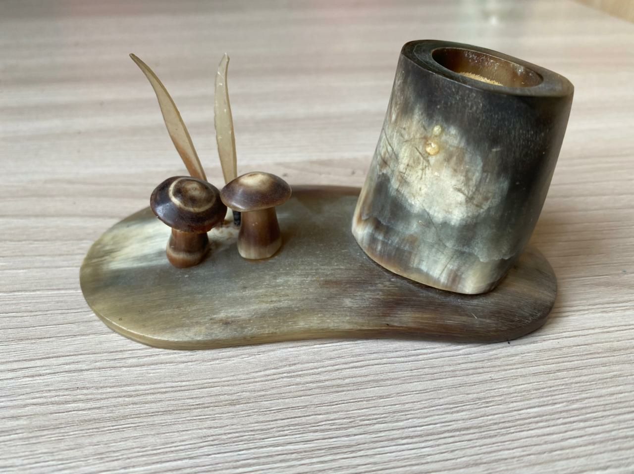Сувенир из рога "Грибы". СССР.