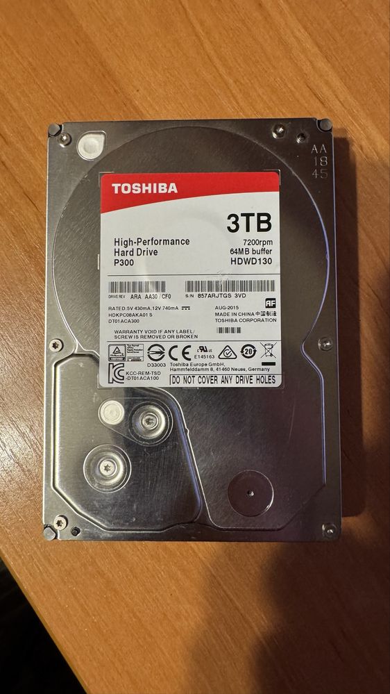 Жесткий диск HDD Toshiba P300 3 TB